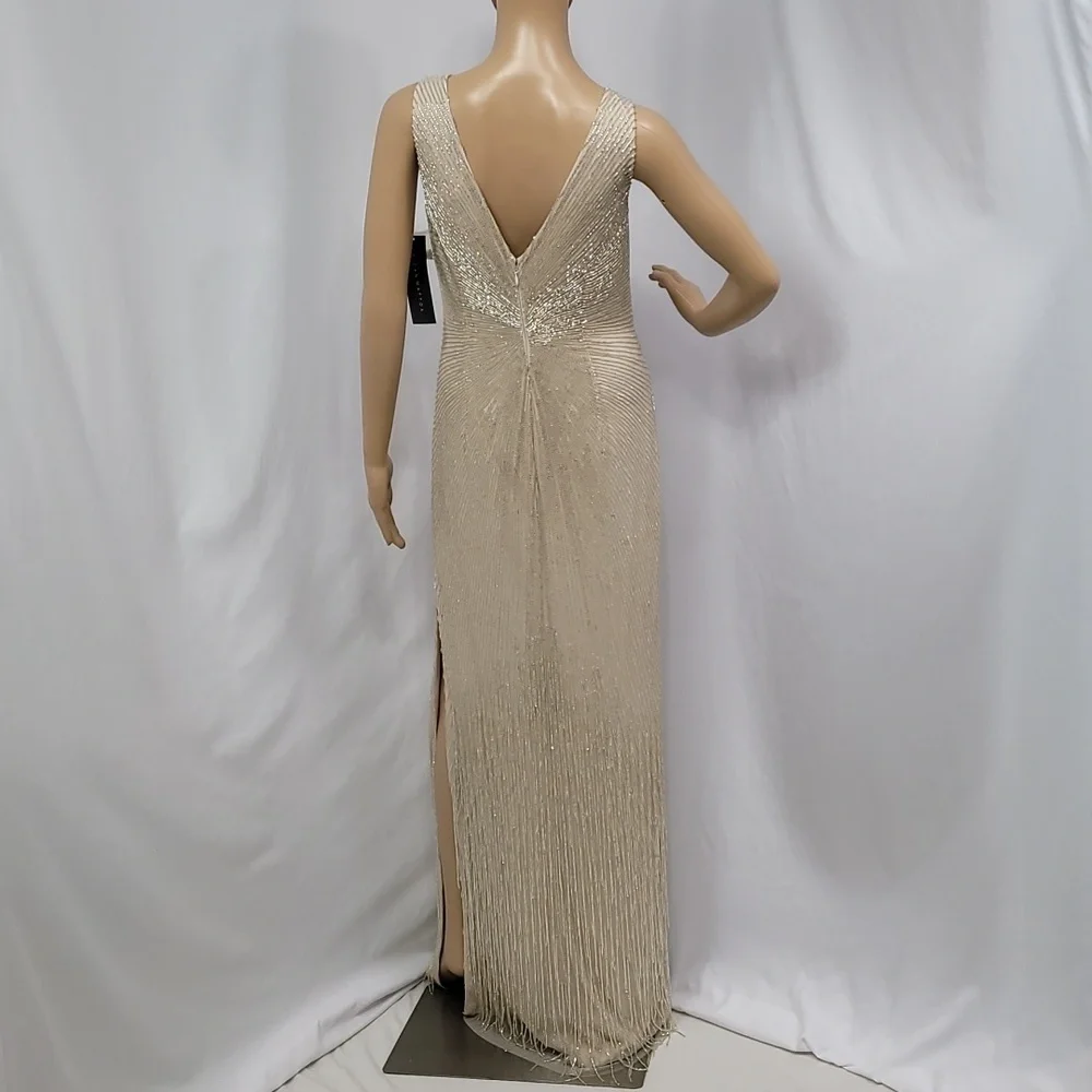 Aidan Mattox Women's Plunging V Neck Gown - Picture 14 of 15